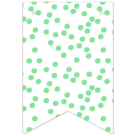 Bandeirinha Aniversário de criança - Padrão de Polkadots Verde