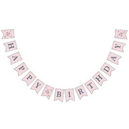 Bandeirinha Aniversário de um ano da Magnólia Rosa