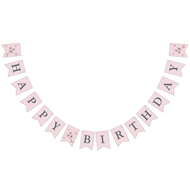 Bandeirinha Aniversário de um ano da Magnólia Rosa (Todos)