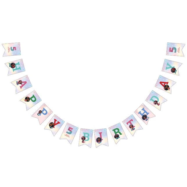 Bandeirinha Aniversário do 5 de Sereia Afro-Americano (Todos)