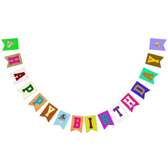 Bandeirinha Aniversário do Dia das Bruxas das Crianças (Todos)