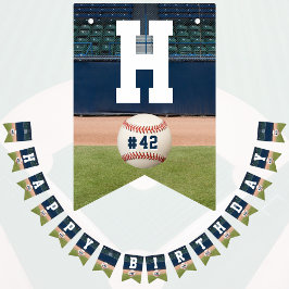 Bandeirinha Aniversário feliz do número de esportes da equipe