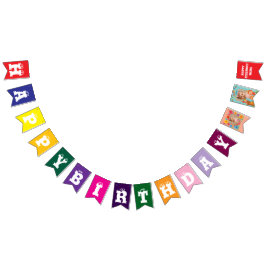 Bandeirinha Aniversário Personalizado de Bebê Menina