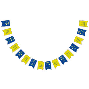 Bandeirinha Aniversário Personalizado de Sinal de Estrela do O