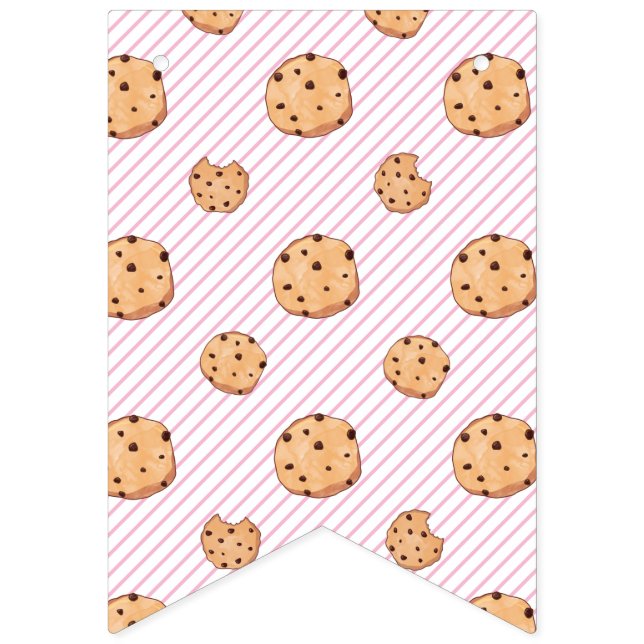 Bandeirinha Aniversário Rosa Leite e Biscoitos (Primeira Bandeira)