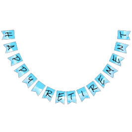 Bandeirinha Aposentação Feliz do Céu Azul Céu Moderno Simples