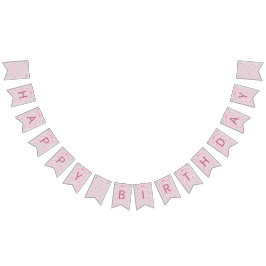 Bandeirinha Arco de Aniversário Coquette com Laço Rosa 