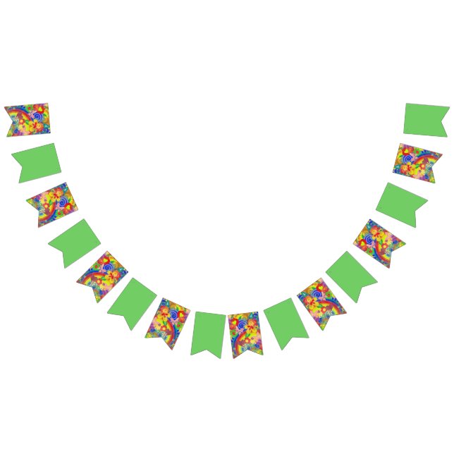 Bandeirinha Arco-íris de potência da ventoinha - padrão colori (Todos)