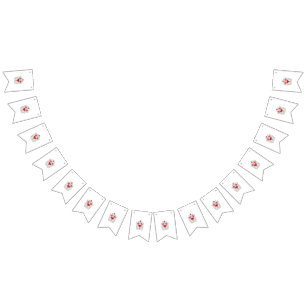 Bandeirinha Arte Crônica Floral ・ Design Bold Gótico Folk