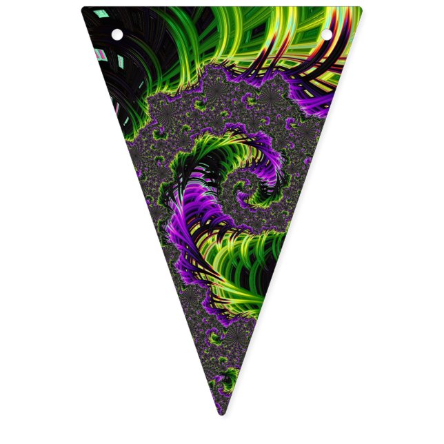 Bandeirinha Arte Fractal Espiral Espiral Psicodélica Eclética (Primeira Bandeira)