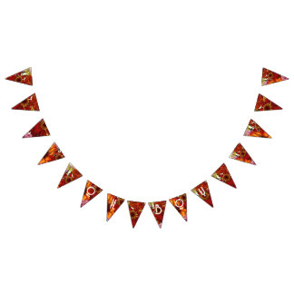 Bandeirinha artistas Oh,Boy! projetaram uma faixa de bunting
