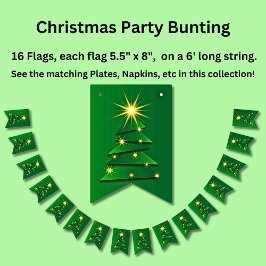 Bandeirinha Árvore de Natal Verde de Combinação