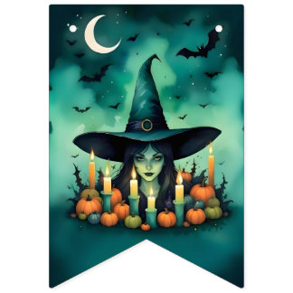 Bandeirinha Attractive & Mystical Halloween Witch Conjures
