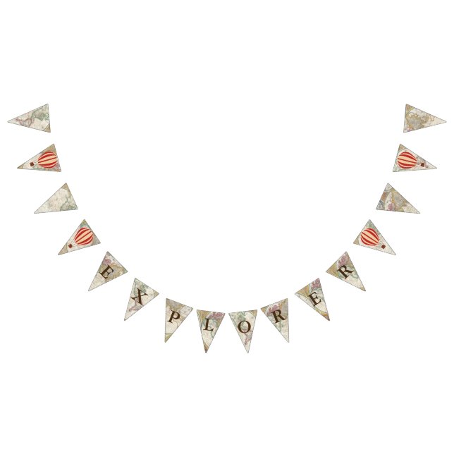 Bandeirinha Aventura o Explorador de Balões de Ar Quente e o M (Todos)