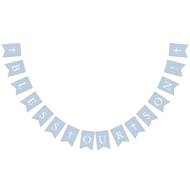 Bandeirinha Azul Abençoa Nossos Sinais De Banner Do Filho (Todos)