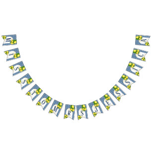 Bandeirinha Azulejos azuis Amalfi limões falham ao nome da let