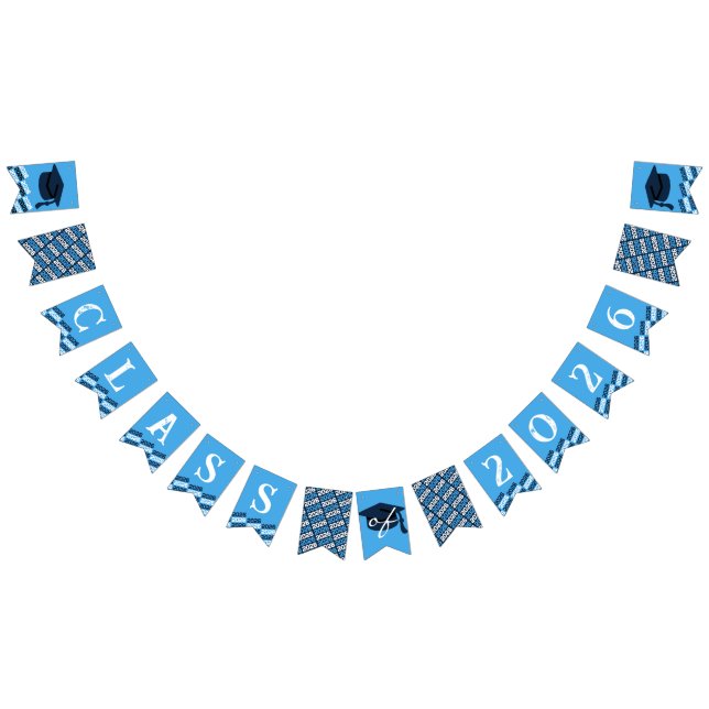 Bandeirinha Baby Blue Class of 2025 Graduation Hanging Banner (Todos)