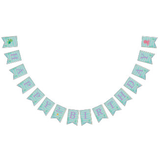 Bandeirinha Baby Shark Themed - Happy Birthday Banner