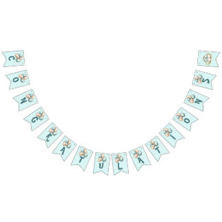 Bandeirinha Baby Shower Flag Bunting Dinosaur Dino Mite Party