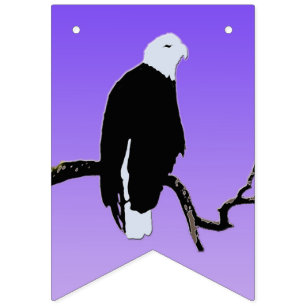 Bandeirinha Bald Eagle em Sunset - Arte original sobre a vida