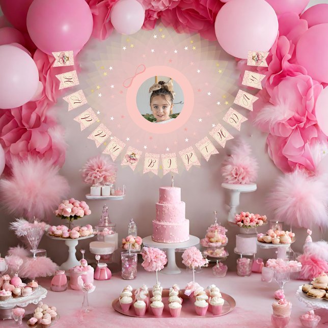 Bandeirinha Ballerina Hamster Girls Aniversário (Criador carregado)