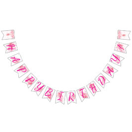 Bandeirinha Ballerina Happy Birthday Banner