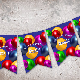 Bandeirinha Balões de aniversário divertidos personalizados