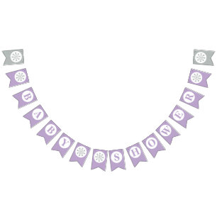 Bandeirinha Bandeirolas de Bebê Roxo para Chá de Bebê - Menina