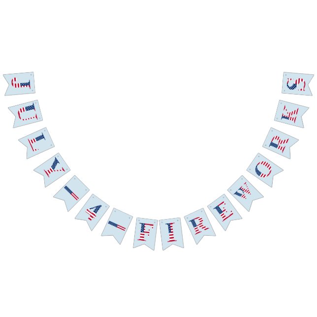 Bandeirinha Bandeja de Bunting Party Swallowtail Personalizada (Todos)
