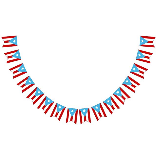 Bandeirinha Bandera de Puerto Rico Azul Celeste (Todos)