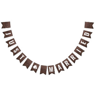 Bandeirinha Banheiras de Bunting da Madeira recem casados Rúst