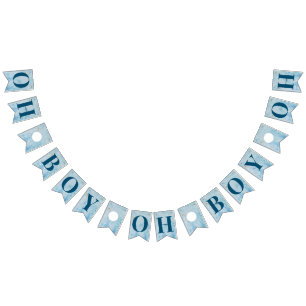 Bandeirinha Banner Chá de fraldas Azul do Rapaz