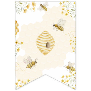Bandeirinha Banner de 1º Aniversário Our Little Honey