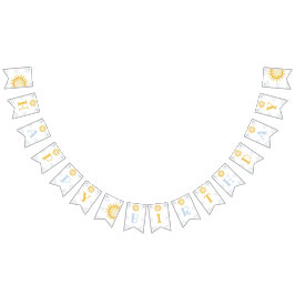 Bandeirinha Banner de Aniversário de 1 ano Sunshine