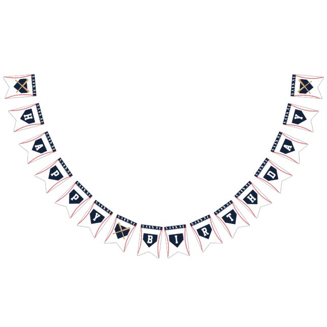 Bandeirinha Banner de aniversário de beisebol (Todos)