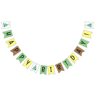 Bandeirinha Banner de aniversário feliz