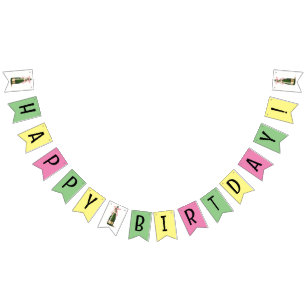 Bandeirinha Banner de aniversário feliz