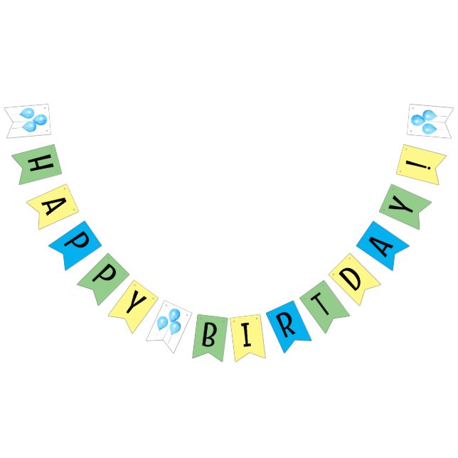 Bandeirinha Banner de aniversário feliz (Todos)