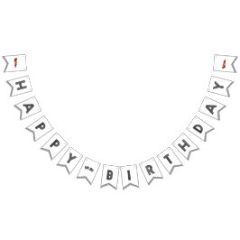 Bandeirinha Banner de aniversário feliz do Race Car