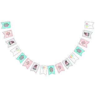 Bandeirinha Banner de aniversário feliz para a Festa de anive