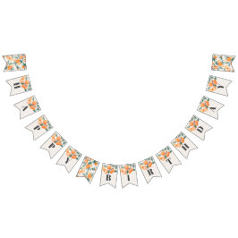 Bandeirinha Banner de aniversário laranja, doce e feliz