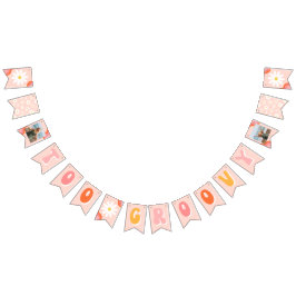 Bandeirinha Banner de aniversário muito Groovy | Decoração do