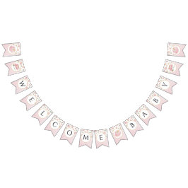 Bandeirinha Banner de boas-vindas do Chá de fraldas do Tea Par