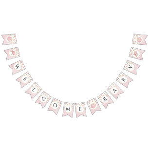 Bandeirinha Banner de boas-vindas do Chá de fraldas do Tea Par