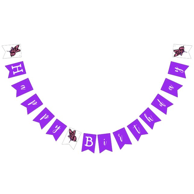 Bandeirinha Banner de bunda borboleta (Todos)