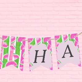 Bandeirinha Banner de bunda de aniversário feliz da melancia r
