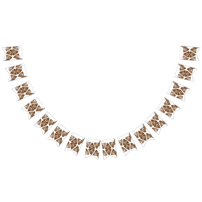 Bandeirinha banner de bunda de festas poop emojis (Todos)