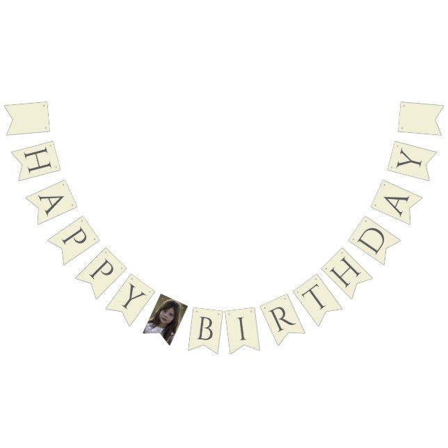 Bandeirinha Banner de bunda de fotos da garota de aniversário  (Todos)