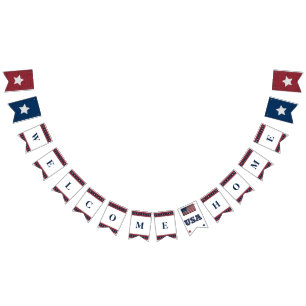 Bandeirinha banner de bunda militar de boas-vindas