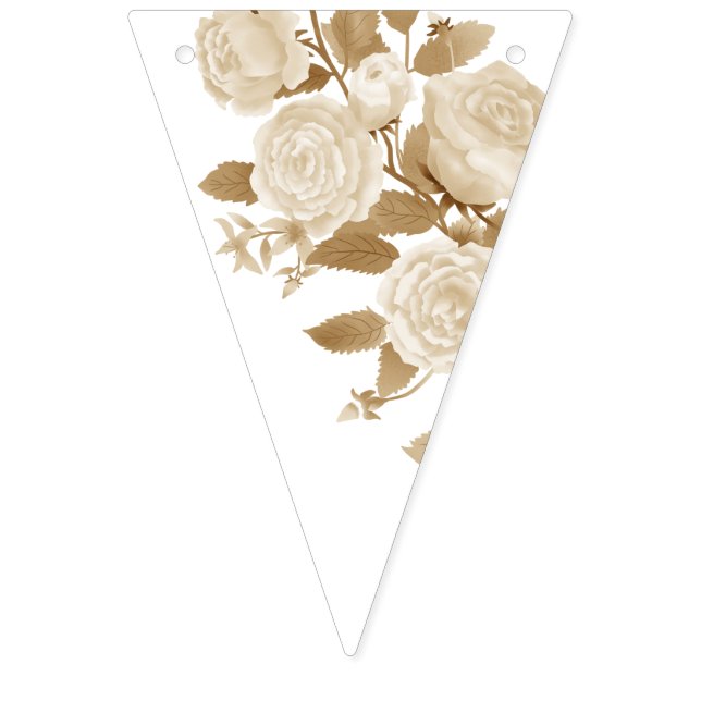 Bandeirinha Banner de bunda Rosa de casamento (Segunda Bandeira)